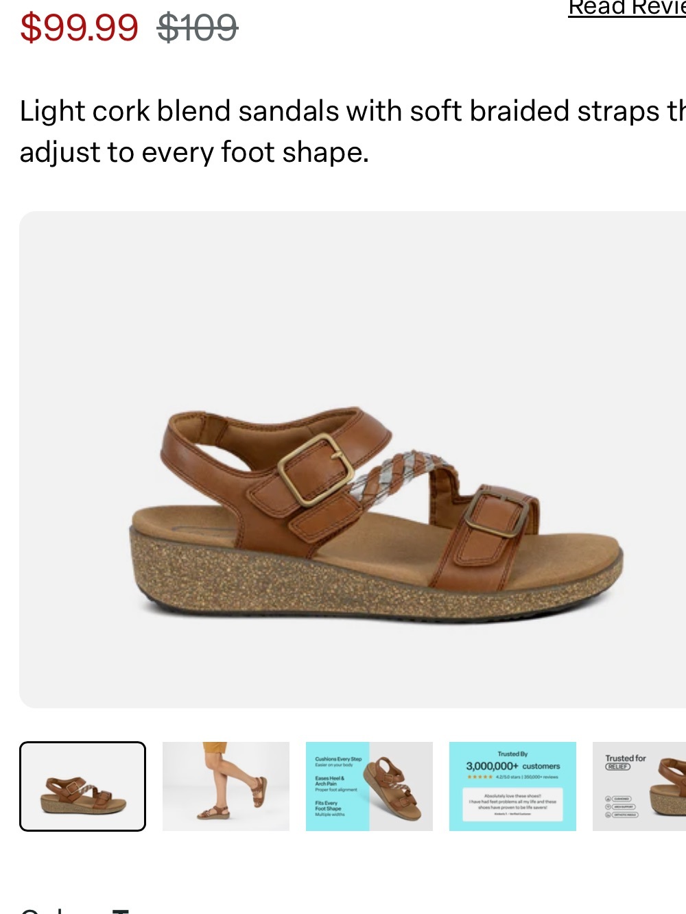 Orthofeet Wedge Sandals in Brown with Adjustable Buckles Like New - Picture 8 of 8